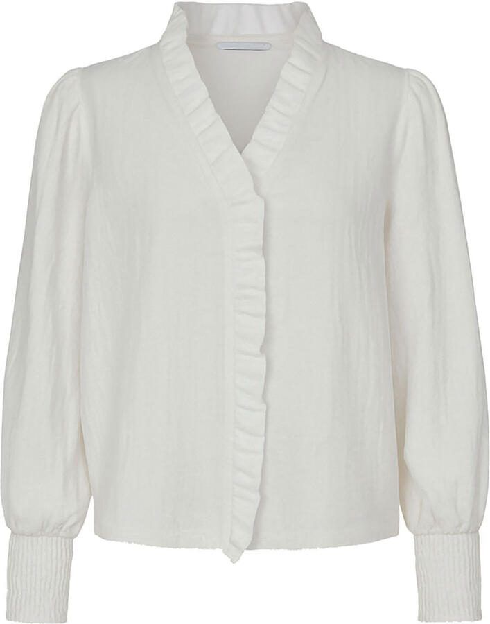 Co'Couture Viscose blouse met ruches Shina naturel - Foto 1