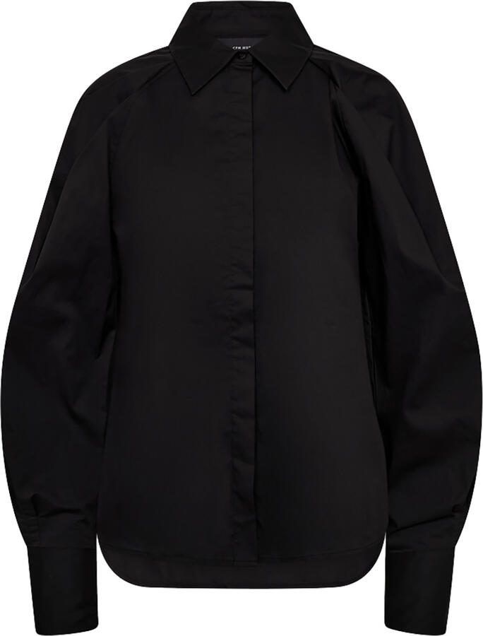 Copenhagen Muse Blouse met pofmouwen Sophie zwart