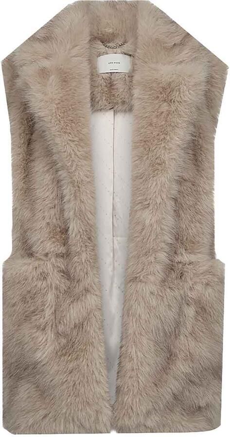 Copenhagen Muse Faux fur oversized gilet Plushy beige