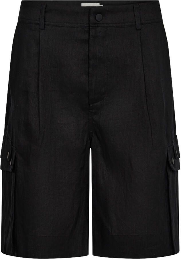 Copenhagen Muse Linnen bermuda short Natuli zwart