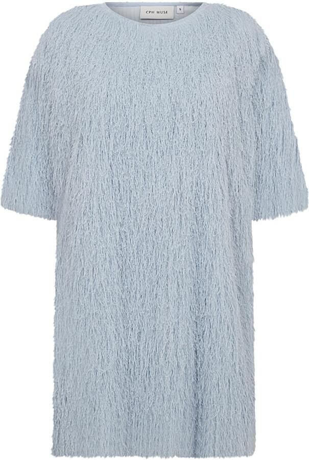 Copenhagen Muse Mini-jurk met franjes Fallon blauw - Foto 2