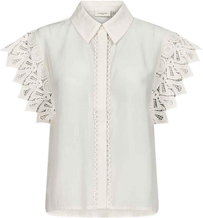 Copenhagen Muse Uitgewerkte blouse Molly naturel