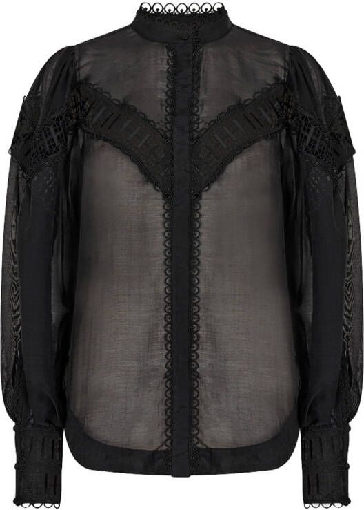 Copenhagen Muse Broderie blouse Ultra zwart