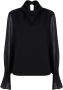 Dante6 Top met chiffon mouwen Cillan zwart - Thumbnail 1