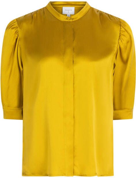 Dante 6 Zijden blouse met pofmouwen Pernau geel
