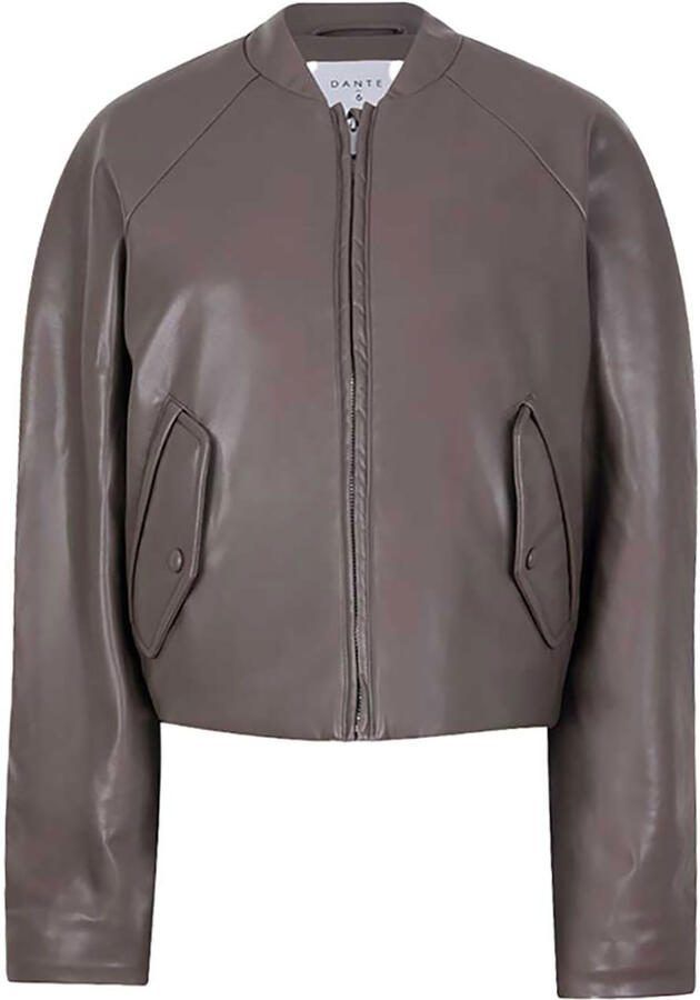 Dante6 Faux leren bomberjas Duarte taupe