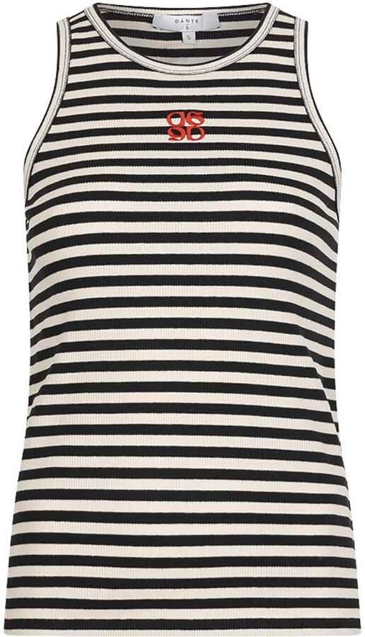 Dante6 Gestreepte tanktop Monogram zwart wit