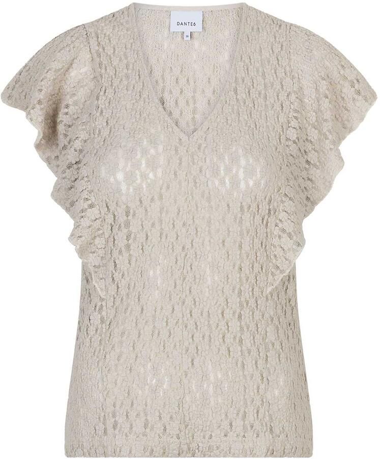 DANTE6 Dames Tops & T-shirts Viev Lace Volant Top Ecru - Foto 5