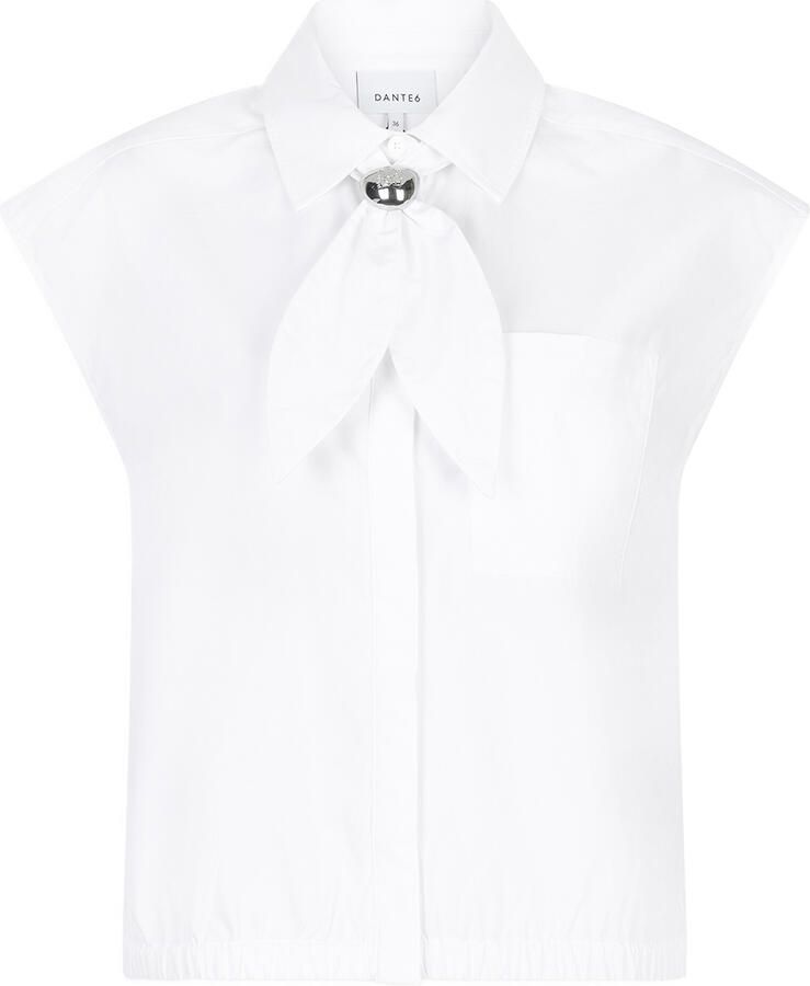 DANTE6 Dames Blouses Alcon Scarf Detailed Shirt Wit - Foto 5