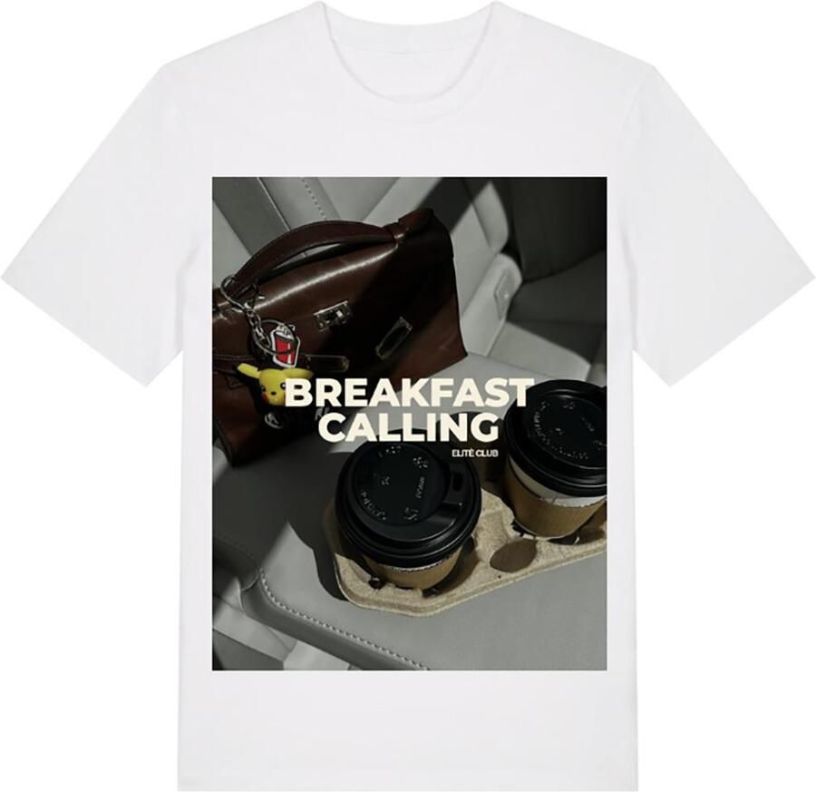 Elite Paris Boxy T-shirt met print Calling wit