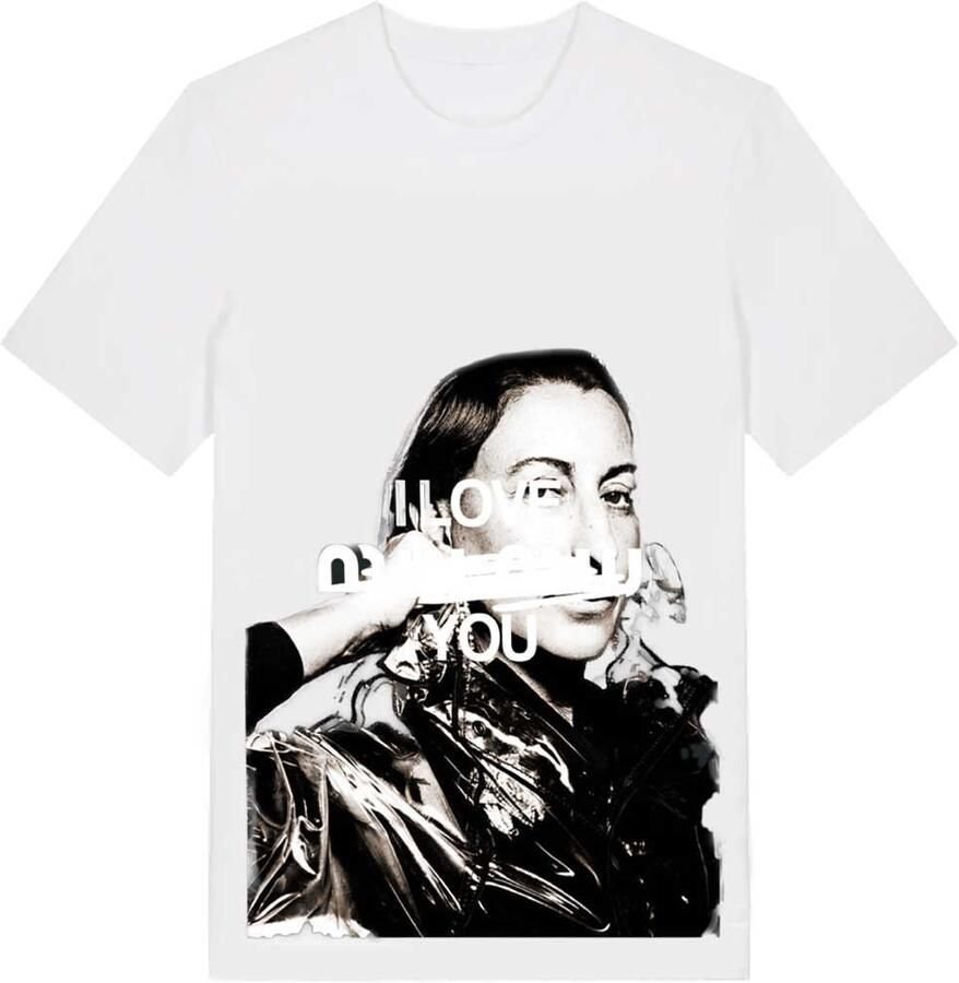 Elite Paris T-shirt met print Miu wit