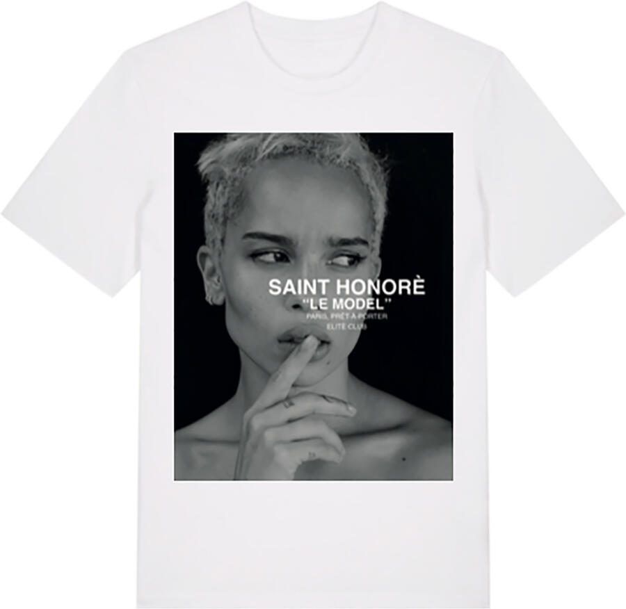 Elite Paris T-shirt met print Zoe wit
