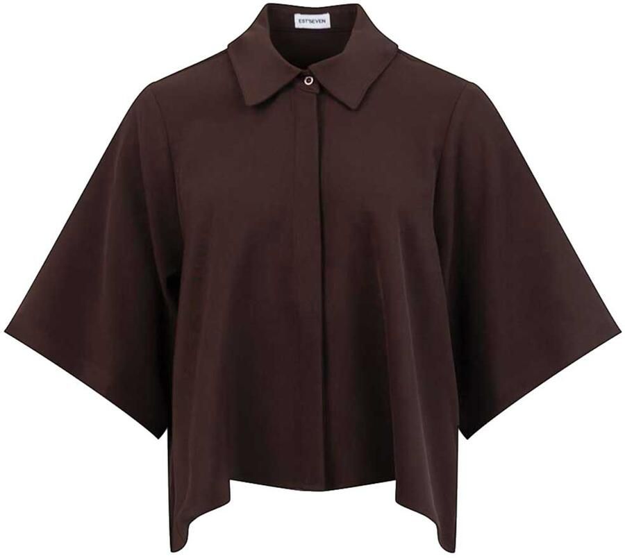 EST'SEVEN Dames Blouses Alijah Blouse 25 Bruin - Foto 5