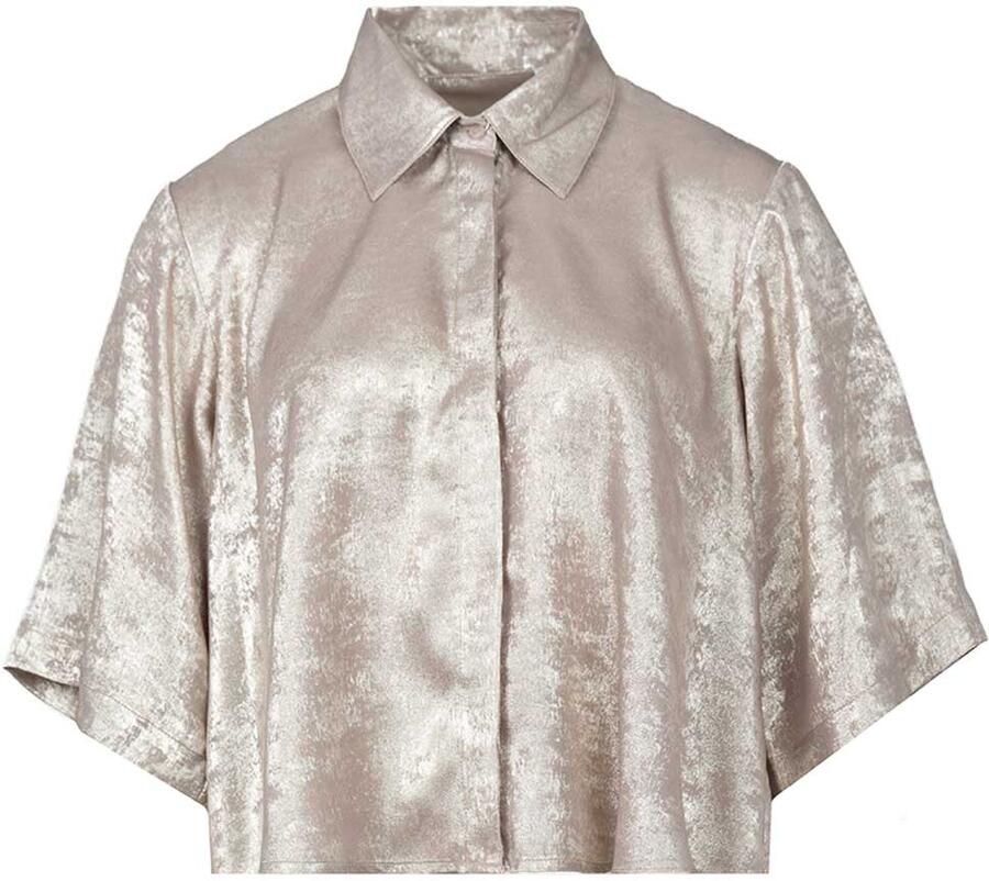 Est'Seven Glanzende blouse Alijah goud - Foto 3