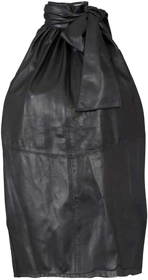 Est'Seven Lamsleren halter top Patrone zwart