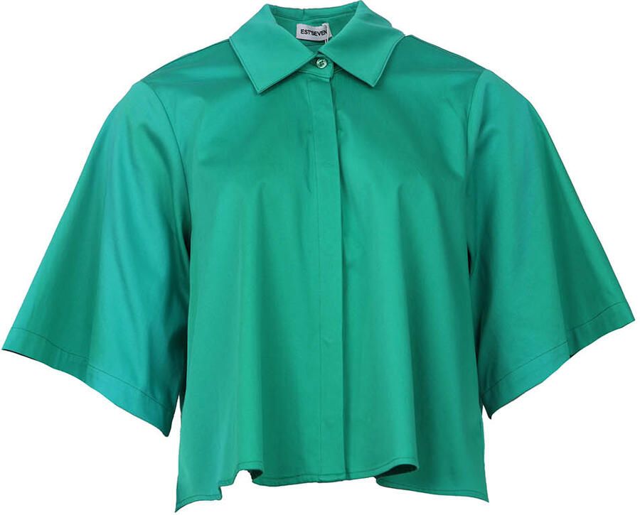 EST'SEVEN Dames Blouses Alijah Blouse Rnbw Donkergroen - Foto 5
