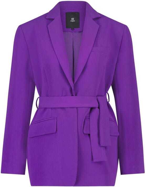 Freebird Blazer met strikceintuur Yva paars