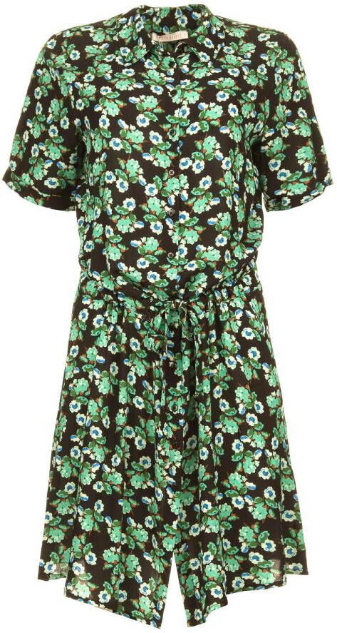 Freebird Mini jurk met bloemenprint Suzy groen