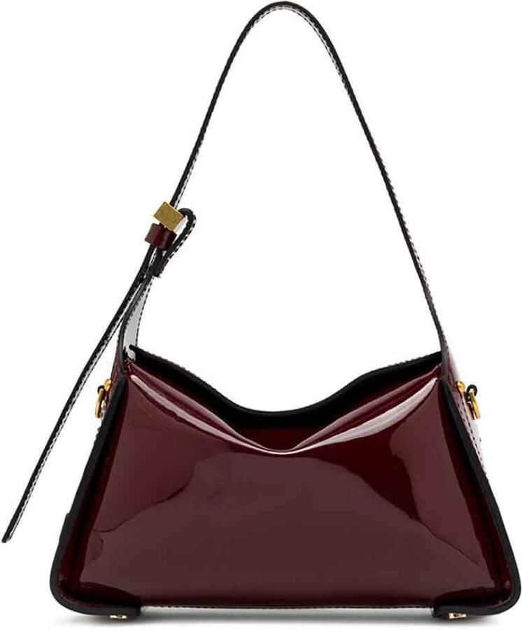 Gianni Chiarini Lakleren handtas Penelope bordeaux - Foto 3