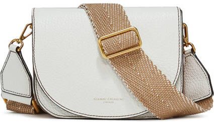 Gianni Chiarini Leren crossbody tas Tara wit