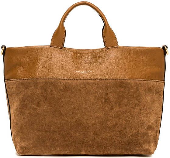 Gianni Chiarini Leren schoudertas Duna camel