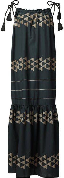 Greek Archaic Kori Maxi-jurk met print Lora zwart