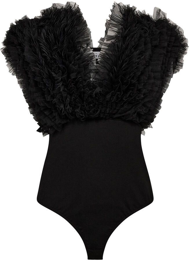 HAUTE L'AMITIÉ Haute L'Amitié Dames Tops & T-shirts New Funky Bodysuit Zwart - Foto 5