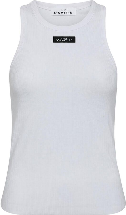 HAUTE L'AMITIÉ Haute L'Amitié Dames Tops & T-shirts Rib Badge Tank Wit - Foto 5