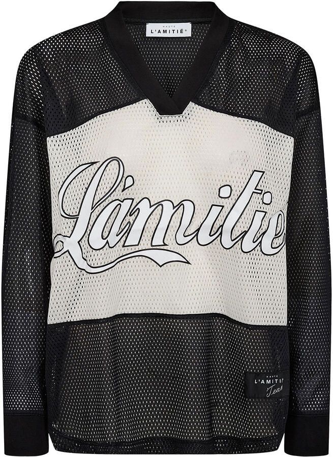 HAUTE L'AMITIÉ Haute L'Amitié Dames Blouses Drift Mix Logo Blouse Zwart - Foto 5