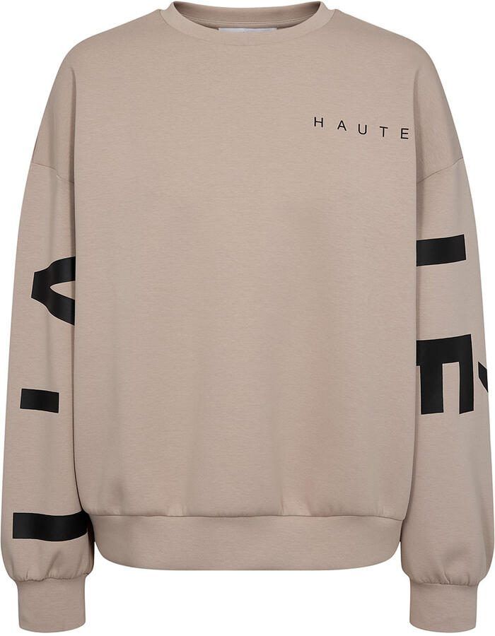 Haute L'amitiÃ© Sweater met logo Split beige