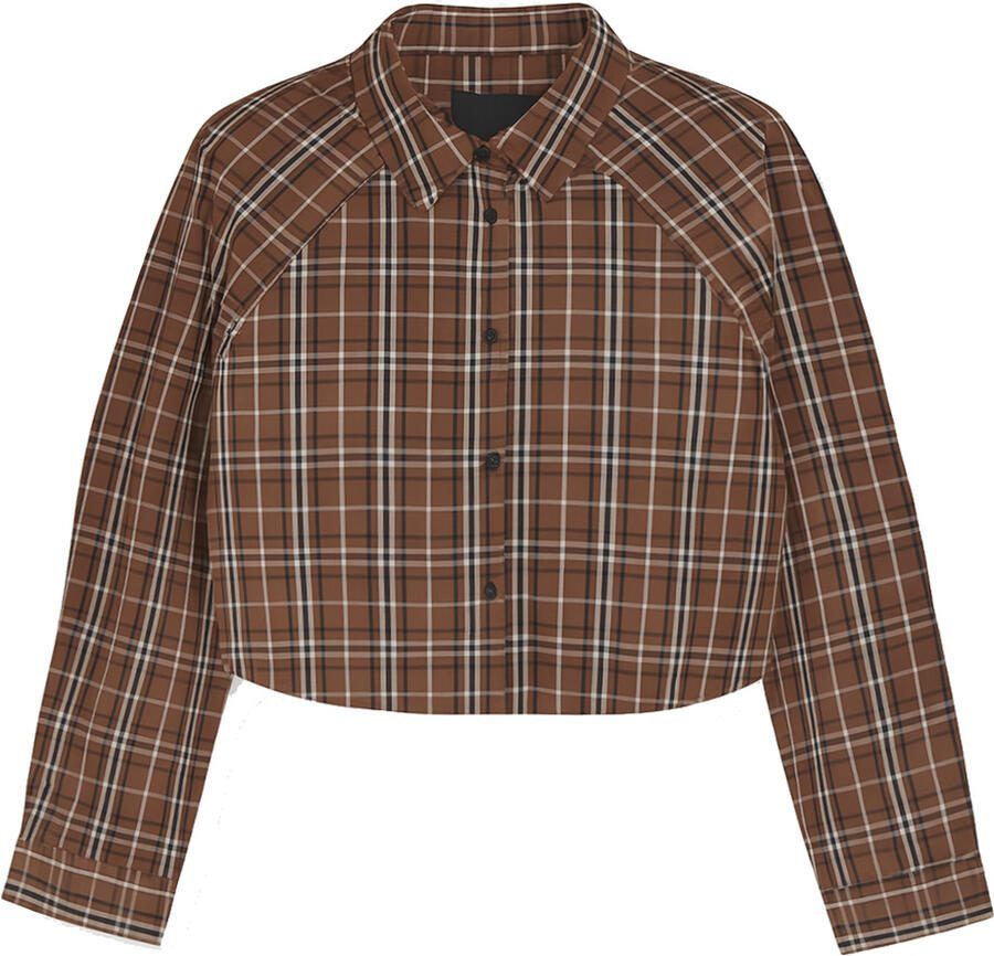 Herskind Geruite blouse Elsie bruin