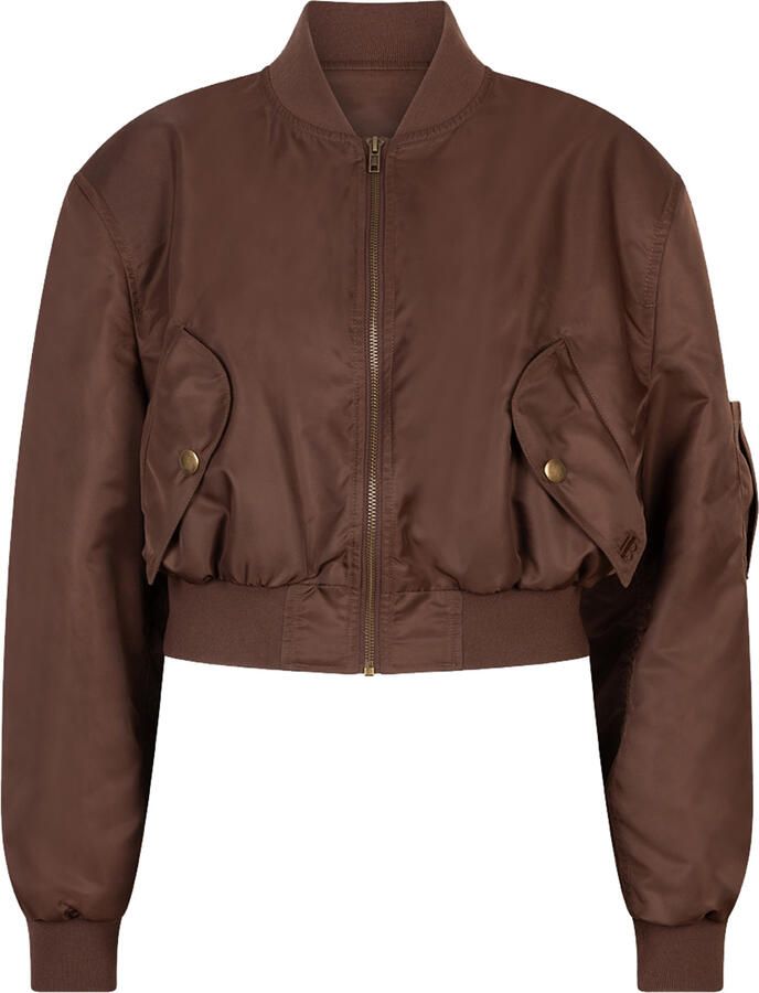 Ibana Cropped bomberjasje Joseph bruin - Foto 5