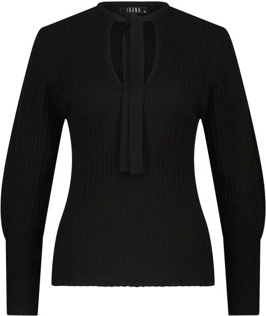 Ibana Top met strikdetail Telmo Zwart