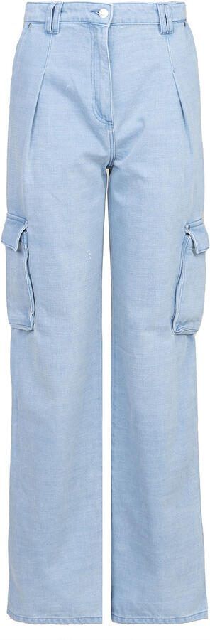 IRO Wide leg cargo jeans Mico blauw
