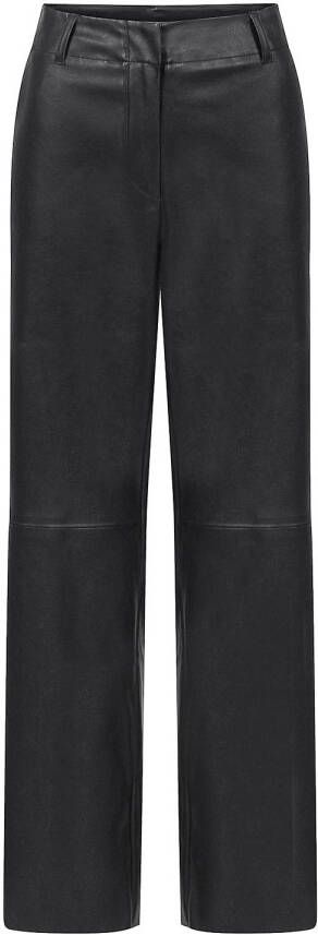 Knit-ted Faux leather broek Naomi zwart