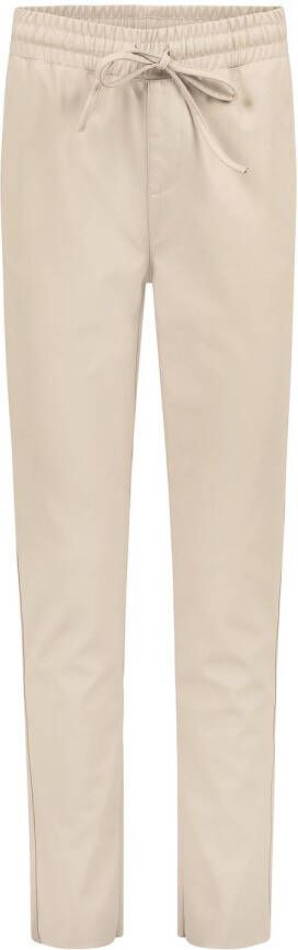 Knit-ted Faux leather jogger Colette zand