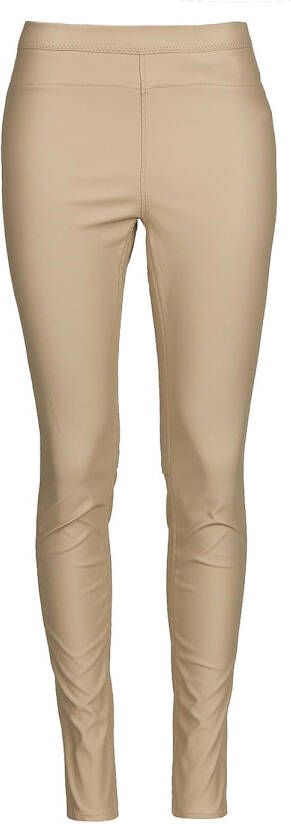 Knit-ted Faux leather legging Amber zand