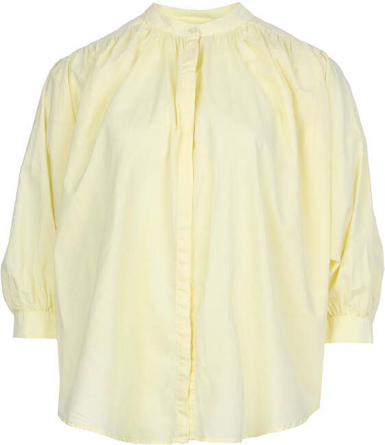Knit-ted Katoenen blouse Kessy Geel