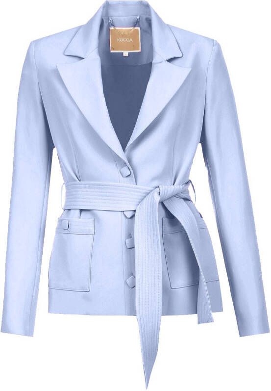 Kocca Klassieke jas met ceintuur Blauw Dames