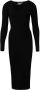 Kocca Elegante Viscose Sheath Jurk met Lange Mouwen Black Dames - Thumbnail 1
