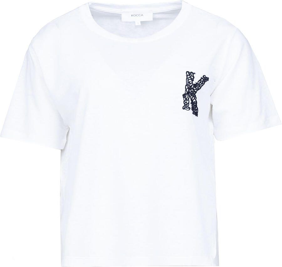 Kocca T-shirt met borduursels Bocdae wit