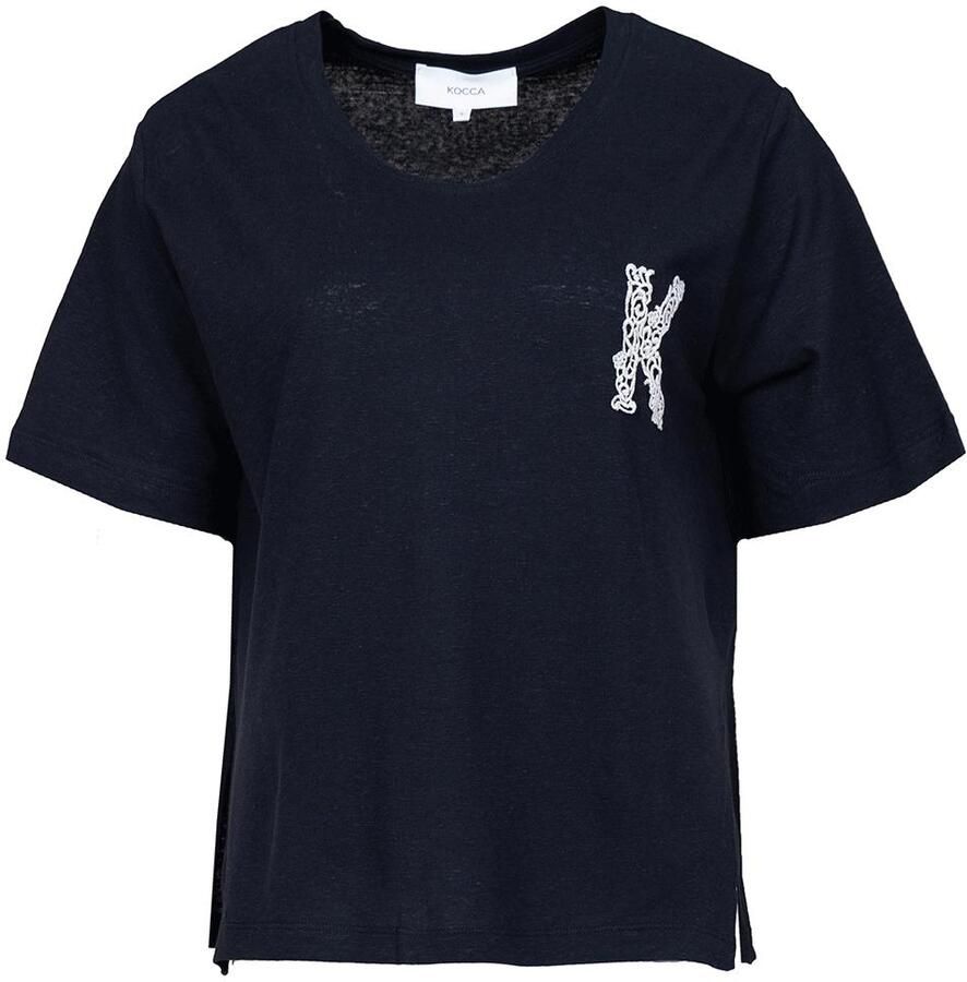Kocca T-shirt met borduursels Bocdae zwart