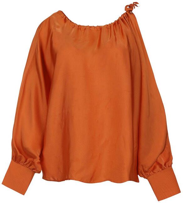 Kocca One-shoulder top Nyrell oranje