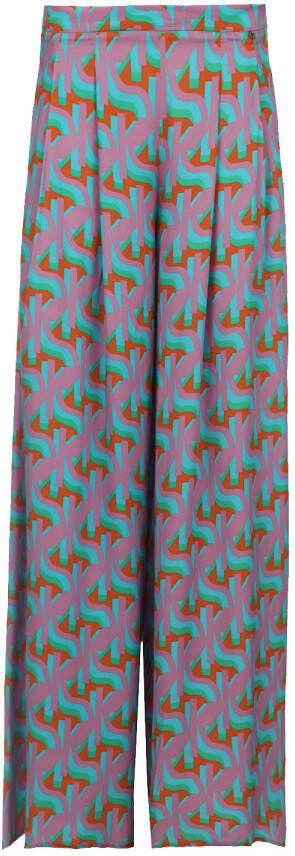 Kocca Culotte Rok met Abstracte Print Purple Dames