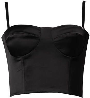 Kocca Satijnen bustier top Grelarr zwart