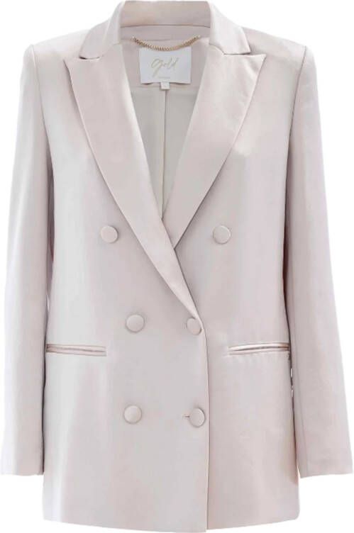 Kocca Dubbelrijige jas uit de Gold Collection White Dames