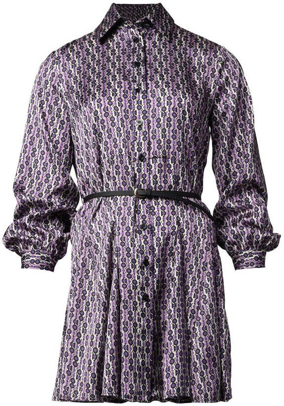 Liu Jo Casual jurk Violet Schaakbord Purple Dames