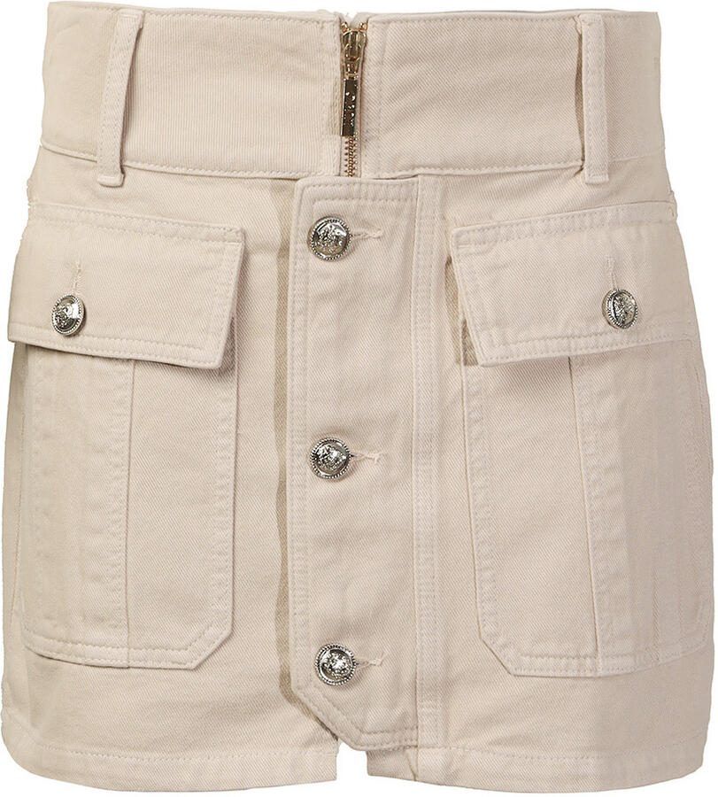 Liu Jo Denim mini-rok Bottoni beige