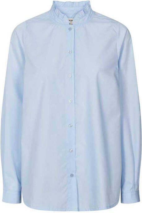 Lollys Laundry Blouse met ruches Hobart blauw