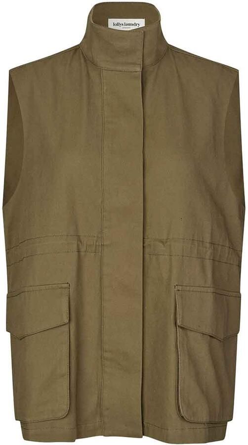 Lollys Laundry Canvas gilet Ami donkergroen